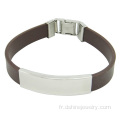 Gravé le mot Silicone bijoux moules Titanium Bracelet d’acier